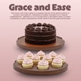Walnut Cake Box Cook with Color 12-Cupcake Reversible Dark Walnut Round Cake Carrier ...