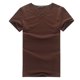 thumbnail image 1 of Camiseta Ajustada Con Cuello En V Para Hombre Camiseta De Manga Corta Con Músculos (Café) Xxl-104373.24 Likrtyny Caballero, 1 of 6