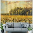 thumbnail image 4 of Orinice Sunflowers Trees Clouds Tapestry Wall Hanging Unique Style Graphic Tapestries Home Wall Decor Art for Living Room Bedroom Apartment Farmhouse Dorm 40x60inch, 4 of 6