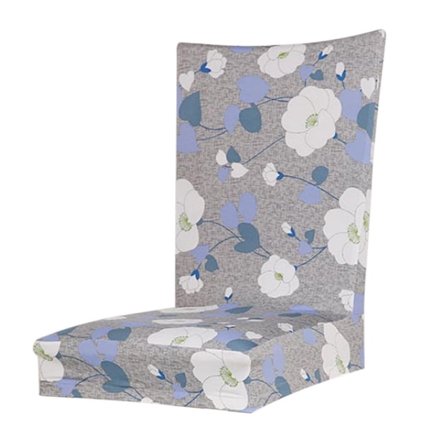Elásticas Para Sillas Para Caseros Taburetes De Comedor Cortos Protectores De Asientos Gris y azul BLESIY Cubierta de la silla del comedor