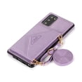 thumbnail image 3 of Galaxy A71 5G Case (6.7 Inch, Model SM-A716), Wallet Case with Built-in Stand, Adjustable Crossbody Shoulder Strap, Slim Fit Lightweight Case, Synthetic Leather Protective Card Holder Cover (Purple), 3 of 10