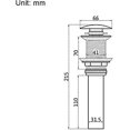 thumbnail image 4 of Tapón de desagüe de fregadero LIUYMXG válvula de drenaje de bronce universal sifón de lavabo 2 piezas, 4 of 5