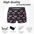 thumbnail image 2 of Men's Boxer Briefs, Blue Pink Red Rose Flowers Soft Comfy Mens Underwear Boxer Briefs Breathable With Widen Waist, 2 of 7