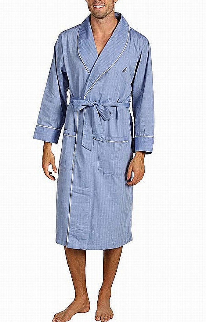 Nautica Mens Sleepwear Large L/XL ShawlCollar TieWaist Robe XL