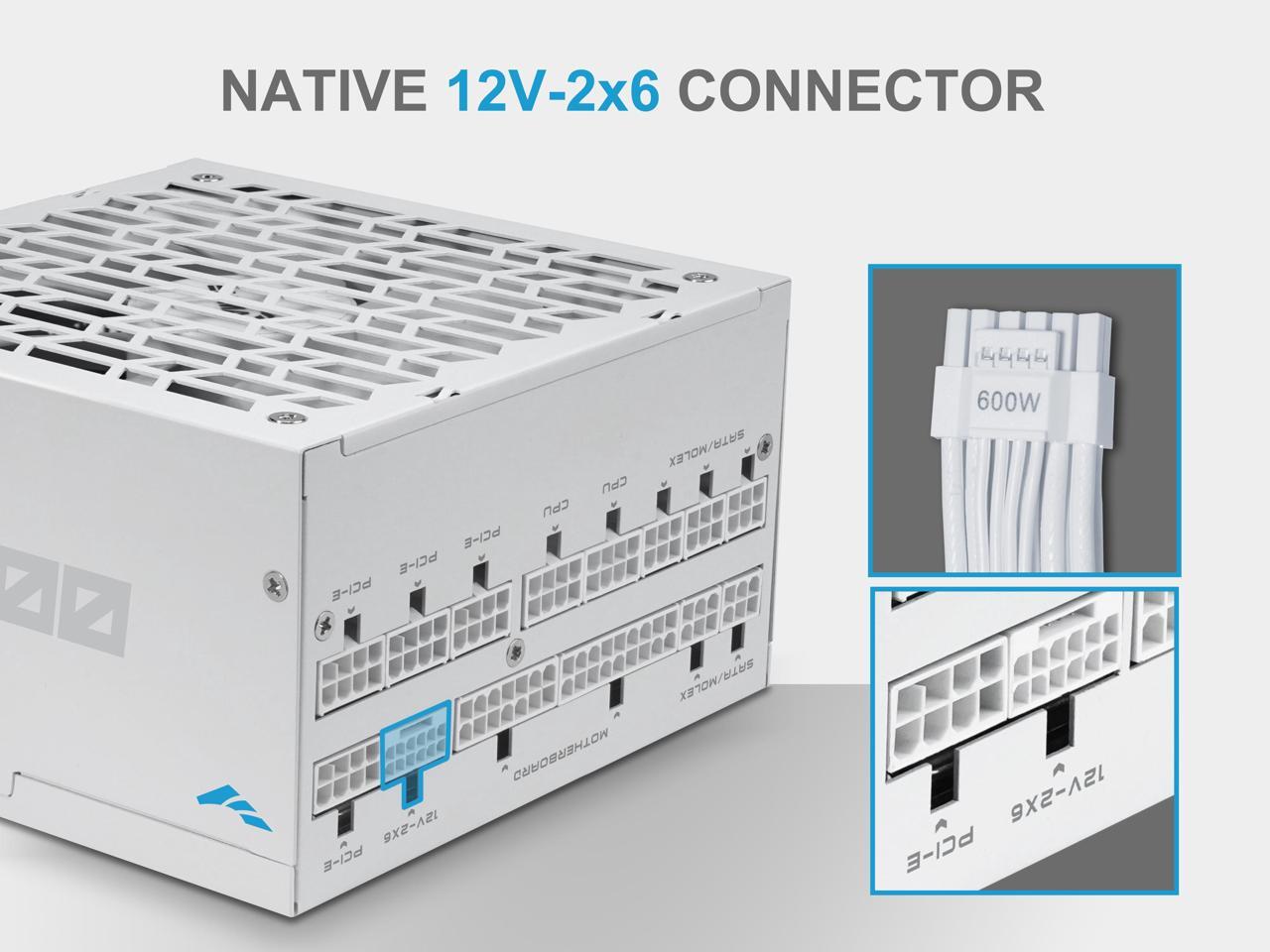 SAMA P1000W ATX 3.1 Power Supply, 1000W, Cybenetics Platinum Standards, PCIE 5.1 Ready, Full Modular, 1000W Gaming PSU, Premium Japanese Capacitor, FDB Fan, White version