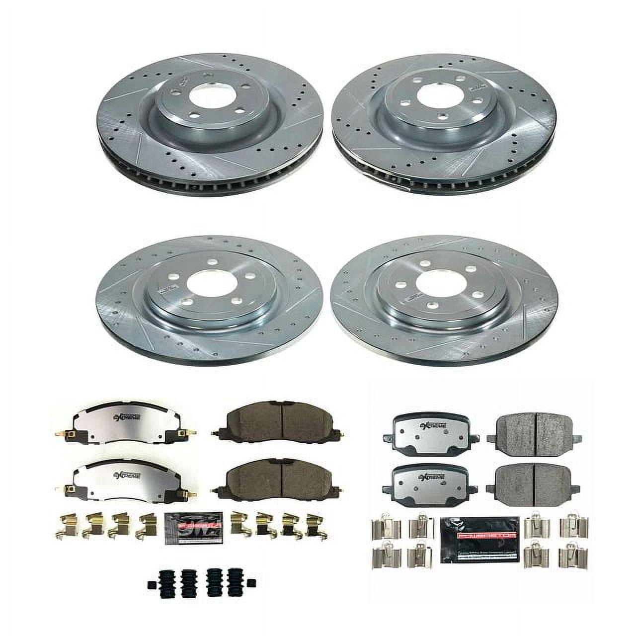 PowerStop Front and Rear Z36 Truck & Tow Carbon-Fiber Ceramic Brake Pad and Drilled and Slotted Rotor Kit Fits: FORD Select Models K8693-36