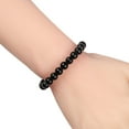 thumbnail image 4 of relayinert Unisex Beads Bracelet Gift Idea Natural Gemstones Stackable Collection Black+green 1Set, 4 of 6