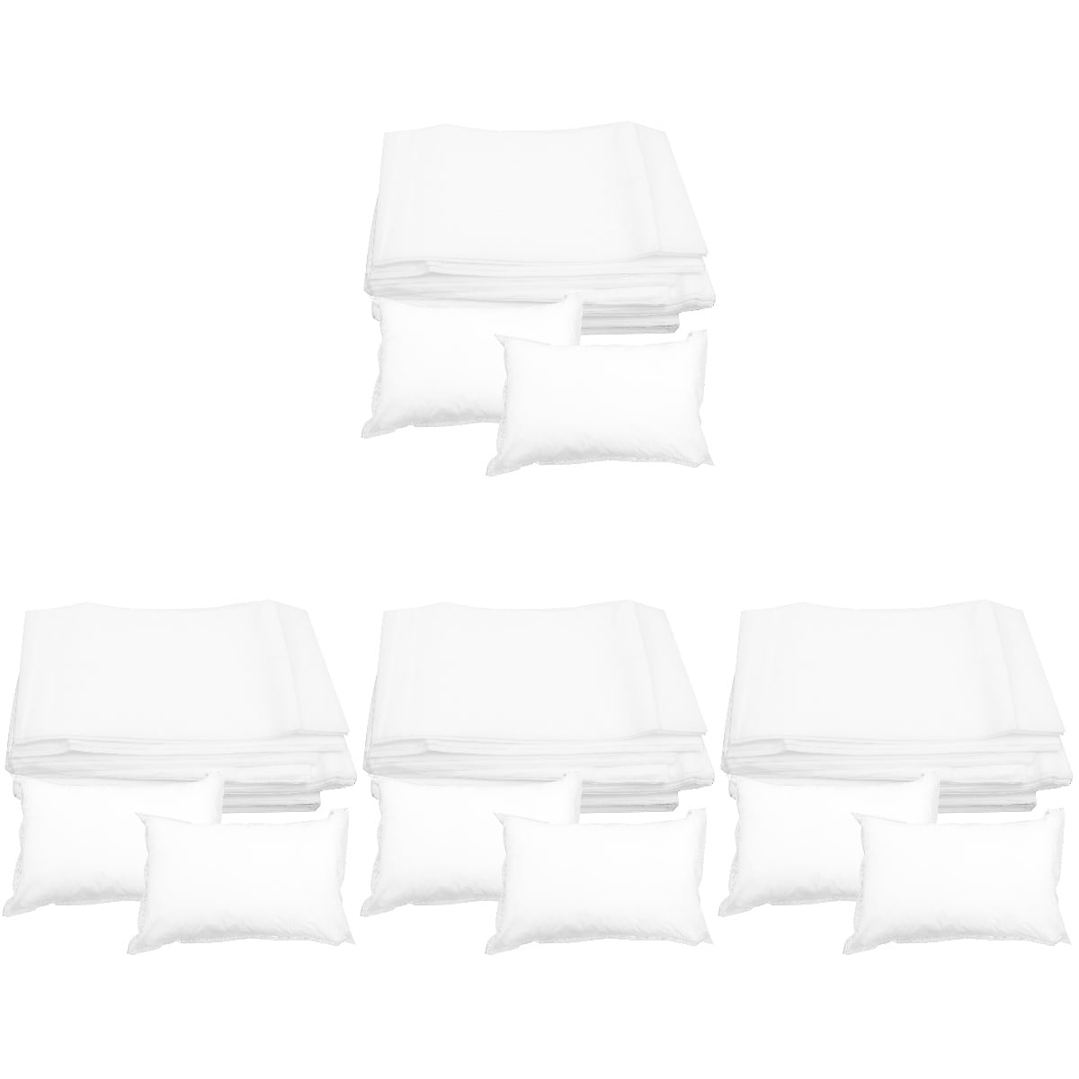 FRCOLOR 4 Sets Disposable Bed Cover Pillowcase Quilt Cover Disposable Bedding for Travel