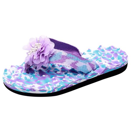 

Flip Flops for Women Fashion Women Summer Beach Flowers Breathable Shoes Sandals Home Slipper Flip Flops Flat Shoes Flip Flops Cloth Purple 37