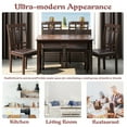 thumbnail image 5 of Costway 5 Piece Dining Set Table and 4 Padded Seat Chairs Home Kitchen Furniture Brown, 5 of 11