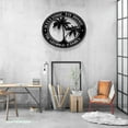 thumbnail image 4 of Craftnamesign Tropical Palm Metal Wall Art LED Light, Personalized Tropical Palm Metal Sign, 4 of 5