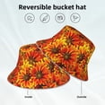 thumbnail image 2 of Honeii Sunflower4 for Unisex Bucket Hat Waterproof Rain Hat Reversible Shiny Rave Bucket Hat for Concert Festival Boonie Cap, 2 of 6