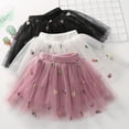 thumbnail image 6 of EINCcm Baby Skirt Baby Girl Skirt Baby Tutu Skirt Cute Party Dance Skirt Net Yarn Crimping Flowers Embroidery Tulle Skirt, for Toddler Kids Baby Girls, White, 5 Years, 6 of 7