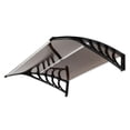 thumbnail image 4 of Gundir Awnings Eaves Canopy Rain Sun Protection for Door and Window Brown Board Black Holder ABS Polycarbonate Aluminum 1 Pack 40x38 in, 4 of 7