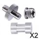 thumbnail image 1 of Adaptador de Montaje de Tornillo Roscado de 2x1/4 de Pulgada a 3/8 de Pulgada, Tornillo de Montaje de Cámara, Adaptador de Tornillo de Montaje de Tríp 2 piezas, 1 of 8