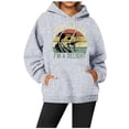 thumbnail image 2 of WEAIXIMIUNG Chandails en Molleton pour Femmes Grande Taille Sweat à Capuche Décontracté Col Rond Imprimé Animal Lettres Anglaises, 2 of 3