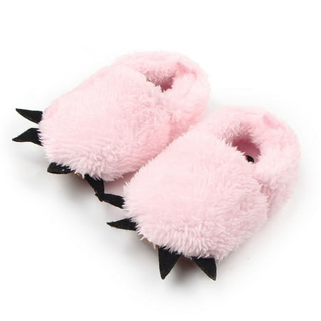 

Toddler Baby Girls Boys Plush Paw Shoes Prewalker Sneakers Warm Shoes Pink 12(11cm)