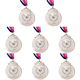 thumbnail image 1 of Medalla Ganador 2 Pulgadas Con Cinta para El Cuello Redonda Fiestas Competiciones (plateado), 1 of 4
