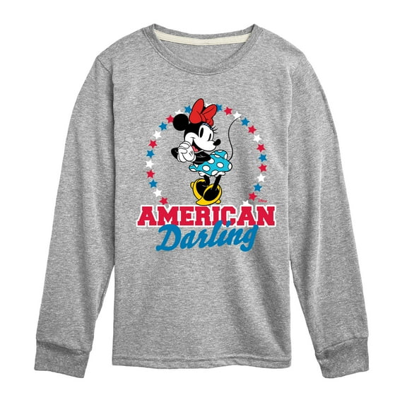 Disney - American Darling Minnie - Toddler & Youth Long Sleeve Graphic T-Shirt