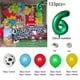 thumbnail image 5 of Kit de arco de guirnalda de globos de látex con estampado de vaca, 132 piezas, color rojo, amarillo y verde, suministros para fiestas de granja, decoración de cumpleaños con animales de granja, 5 of 5