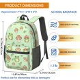 thumbnail image 3 of Mushroom and Frog Green Pattern 17" School Backpacks for Teens,Waterproof Oxford Fabric,S-Shape Padded Straps for School,Travel,Hiking,Camping, 3 of 6
