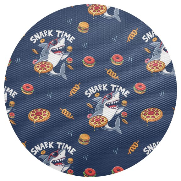 Shakr Round Placemats Set of 6 Woven Non-Slip Washable Heat Resistant Table Mats 15.4 Inch for Kitchen Dining Decor