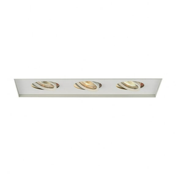 WAC Lighting Low Voltage Multiple 3-Light Aluminum Invisible Trim in White