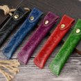 thumbnail image 4 of Trousse en Cuir Véritable Fait Main Style Rétro Vintage Créatif Papeterie Scolaire FM Bleu, 4 of 6