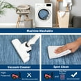 thumbnail image 4 of 9*12FT Washable Living Room Rug, Non-Slip and Soft Bedroom Rug,Low Pile, Foldable, Stain Resistant. Gray blue, 4 of 7