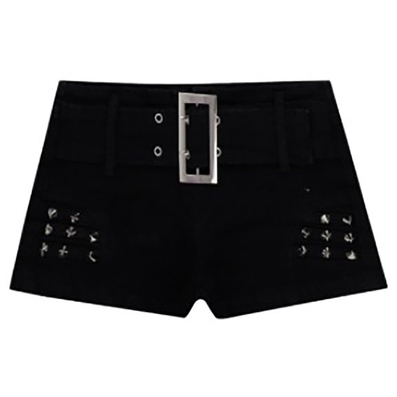 Fsgntruao Jeans Shorts for Women Solid Color Straight Stretch Denim Shorts Women'S Dance Hip Wrap Versatile Leg Show Long Shorts Butt-Lifting Hot Denim Shorts