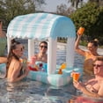 thumbnail image 2 of Funsicle Sip & Float, 4ft Inflatable Pool Bar, Floating Cooler & Cup Holders, Age 14 & up, 2 of 8