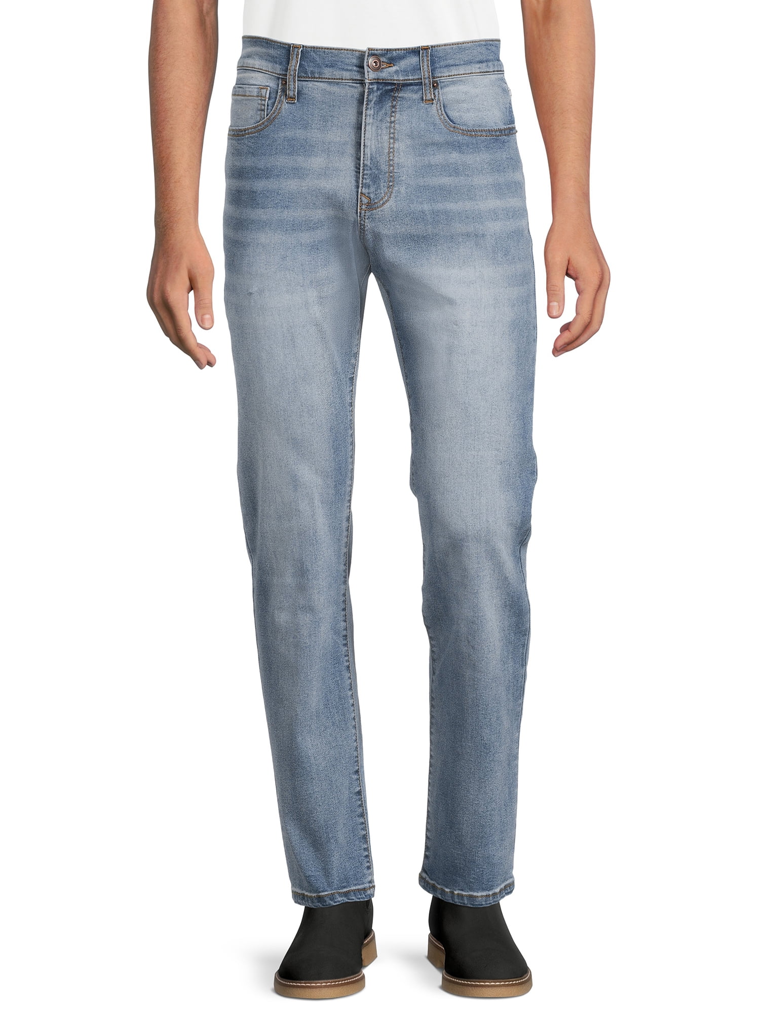 Lazer Pointe Men's Flex Denim Straight Fit Jeans, Waist Sizes 30"-38 ...