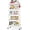 White, variant on Rolling Storage Cart, 4 Tier Metal Utility Cart with Wheels & Hooks, Craft Art Esthetician Organizer, Easy Assembly Cart for Office Bathroom Kitchen Kids' Room Classroom Black