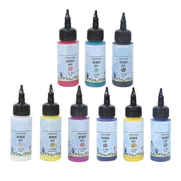 Painting Paint Acrylic Paint Glass Paint Ceramic Paint 9 Colors Painting Paint Acrylic Paint Painting Pigment DIY Art Drawing SuppliesA7009 Glass Paint