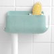 thumbnail image 5 of Soporte para secador de pelo montado en la pared, estante de almacenamiento, organizador, estante de baño, verde + blanco, 5 of 8