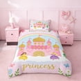 thumbnail image 2 of Erosebridal Cartoon Princess Castle Twin Bedding,Colorful Cute Girls Kawaii Flowers Blossom Duvet Cover Set For Kids,Reversible Pink,2-Piece(No Comforter), 2 of 6