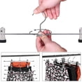 thumbnail image 2 of Pants Hangers, Space Saving Closet Organizer With High Quality Anti-Rust Chrome Plating, Adjustable Non-Slip Clips For Hanging Pants Skirts Socks, 30Pcs, 2 of 5