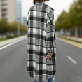 thumbnail image 5 of Horkkom Long Flannel Shirt Women Button Down Plaid Shirts Jacket Fall Winter Casual Shacket Flannel Jacket with Pocket S, 5 of 7