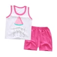 thumbnail image 4 of Conjunto de Conjunto de Camiseta Y Pantalones Cortos de Dibujos Animados de Ropa para Niñas Pequeñas. Sandía 80-90cm Hugo Shorts de chaleco para niños, 4 of 9