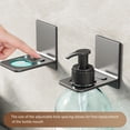 thumbnail image 6 of No Drill Adhesive Shower Bottle Rack Set of 4 - Matte Black Stainless Steel Wall Mounted Dispenser Holder for Shampoo, Conditioner, Soap, Hand Sanitizer, 6 of 8