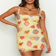 thumbnail image 2 of Ladies‘ Sleeveless Square Neck Heart Print Dress for Summer, 2 of 9