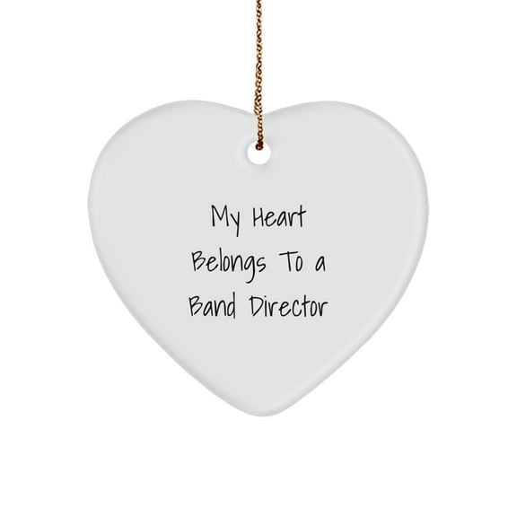 Funny Quote Band Director Heart Ornament Gifts from Family, Christmas Unique Gifts for Band Director