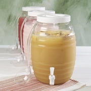 10.5 Liter Jaron Vitrolero Plastic Beverage Drink Dispenser Set Agua Frescas Lemonade with Ladle