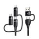 thumbnail image 1 of wonima11 100W USB C Multi Charging Cable, USAMS 4FT 5-in-1 5A Fast Sync Charger Adapter Nylon Braided Type-C Cable for Laptop/Tablet/Phone and More, 1 of 1