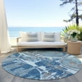 thumbnail image 6 of Addison Rugs Chantille Indoor/Outdoor Transitional Geometric Blue Washable Round Rug, 8' x 8', 6 of 6
