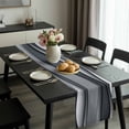 thumbnail image 2 of Black Gray Ombre Table Runner 120 Inches Long, Modern Abstract Moire Art Geometric Kitchen Coffee Dining Table Decoration for Home Party Birthday Wedding Home Decor 13x120 Inches, 2 of 8