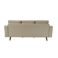 thumbnail image 4 of 82" Genuine Leather Sofa with Wooden Legs, 3 Seat Sofa with Armrests, Solid Wood Frame Sofa for Living Room, Office, or Bedroom-BGD, 4 of 8