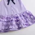 thumbnail image 6 of Ticikt Girls Ruffle Sleeve Summer Dress Kids Casual Pleated School Uniform Polo Dresses,Color:Purple,Size:3-4 Years, 6 of 9