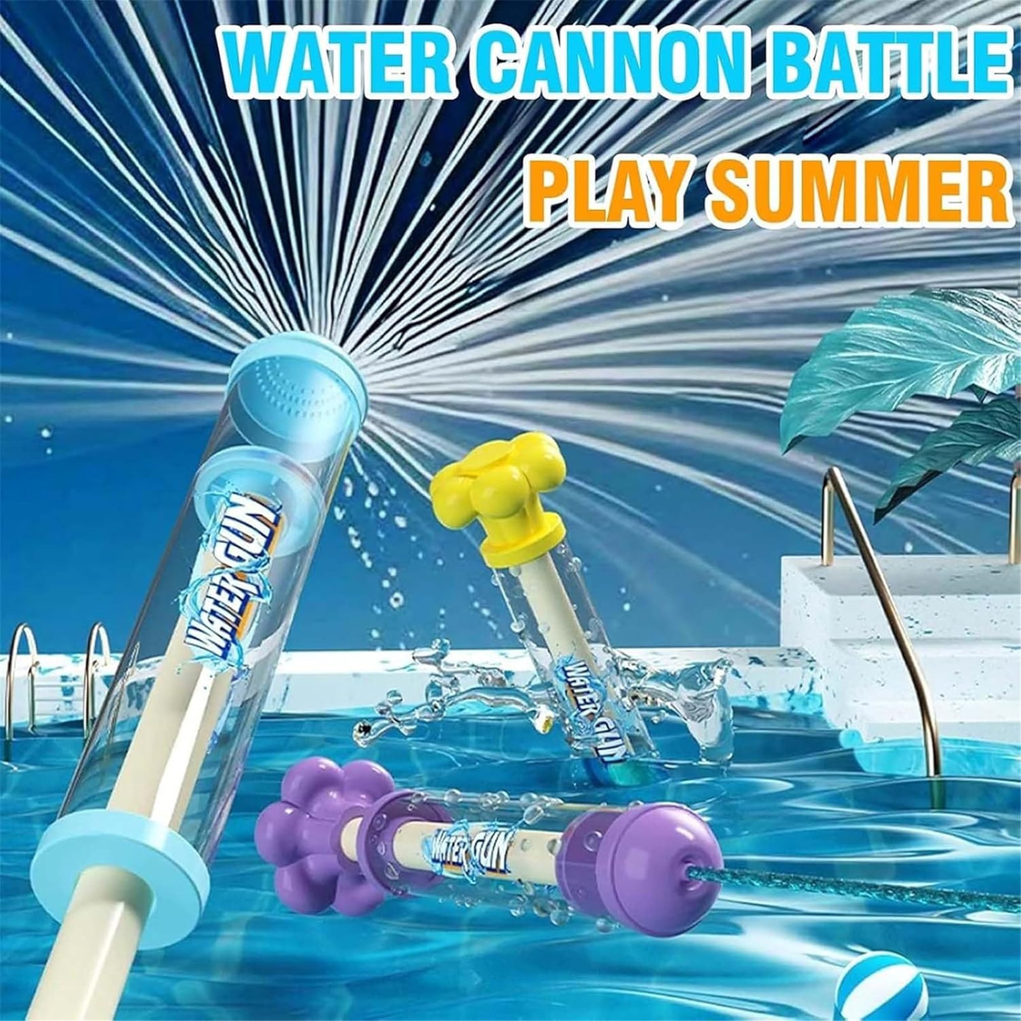 SQDWYGG Firework Water Gun, Fireworks Style Water Spray Toys, Romantic Fireworks Style Water Guns Spray Toy for Couples, Waters Firework Spray Gun Squirter for Party, Interactive Game, etc,4 Pcs Mix