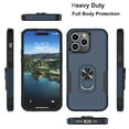 thumbnail image 2 of Njjex for iPhone 15 Phone Case with Rotatable Ring Holder [Bulit-in Kickstand],360°Full Body Shockproof Heavy Duty Protection Case with Screen Protector for iPhone 15 6.1 Inch, Blue, 2 of 7